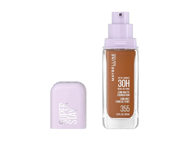 Maybelline New York Super Stay 30H Lumi-Matte Foundation, 355, 1 fl oz/30 mL