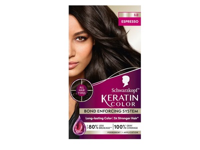 Schwarzkopf Keratin Permanent Hair Color, 3.0 Espresso, 1 Application