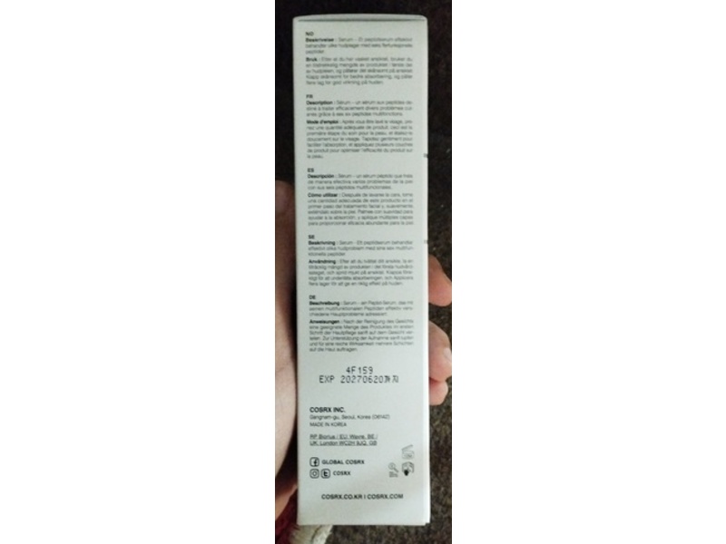 Cosrx The 6 Peptide Skin Booster Serum, 5.07 fl oz/150 mL