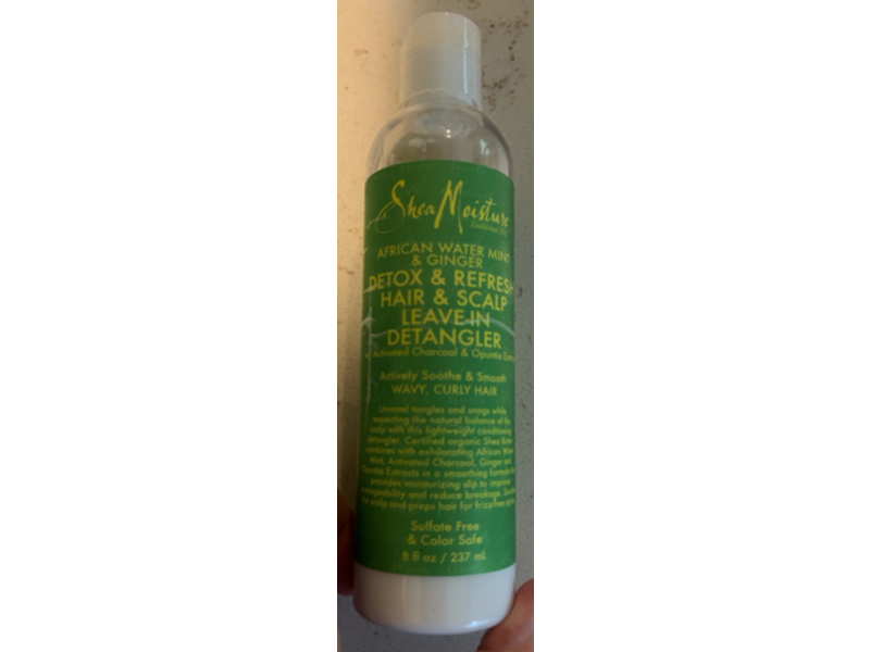 Shea Moisture Detox & Refresh Hair & Scalp Leave-In Detangler, African Water Mint & Ginger, 8 fl oz/237 mL