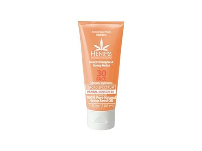 Hempz Herbal Facial Sunscreen, Sweet Pineapple & Honey Melon, SPF 30, 3 fl oz/88 mL