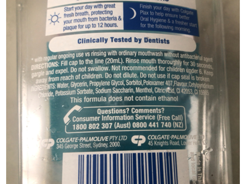 Colgate Plax Mouthwash, Fresh Mint, 500mL