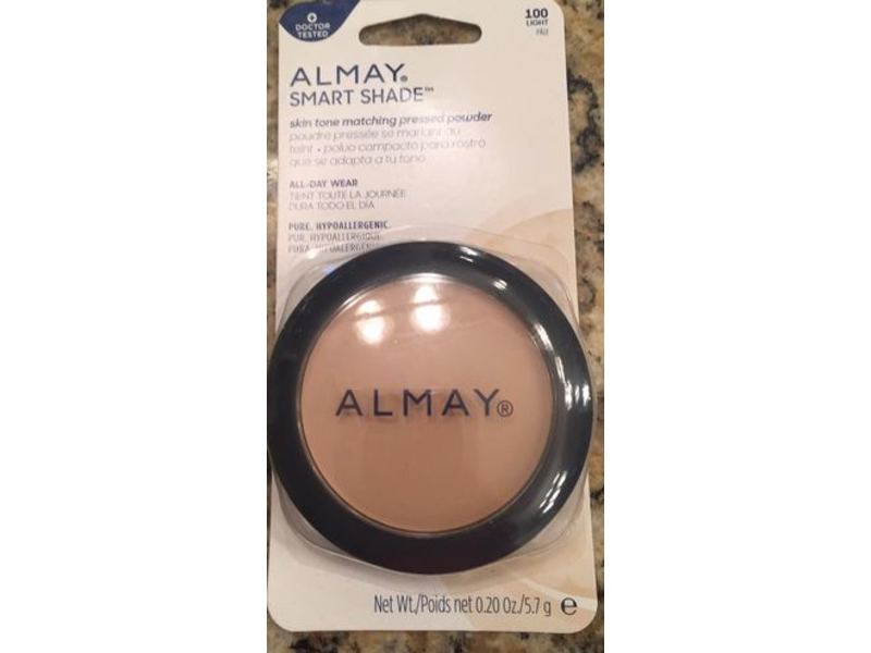 Almay Smart Shade Smart Balance Pressed Powder, 100 My Best Light, 0.2 oz/5.7 g