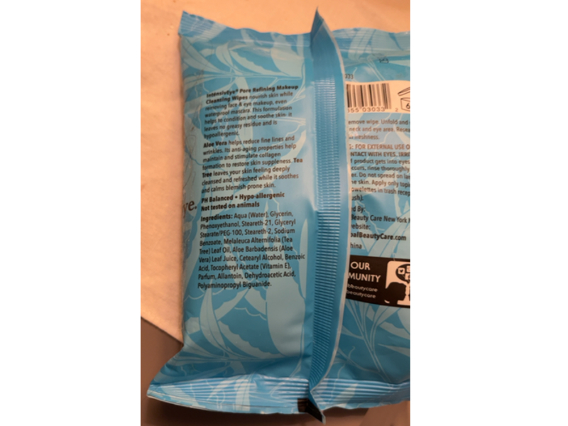 Intensiv Eye Pre Refining Makeup Cleansing Wet Wipes, Aloe Vera & Tea Tree, 30 Count