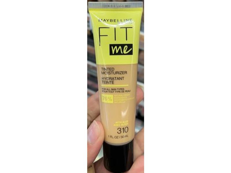 Maybelline New York Fit Me Tinted Moisturizer, Aloe, 310, 1 fl oz/30 mL