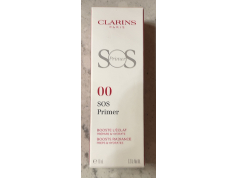 Clarins Sos Boosts Radiance Primer, 00 Universal Light, 0.3 fl oz/10 mL