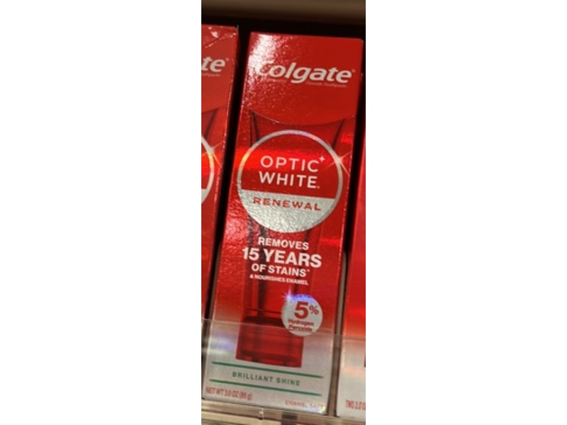 Colgate Optic White Renewal Toothpaste, Brilliant Shine, 3 oz/85 g