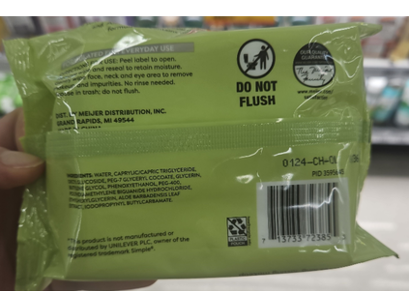 Meijer Sensitive Skin Cleansing Towelettes, 25 Count