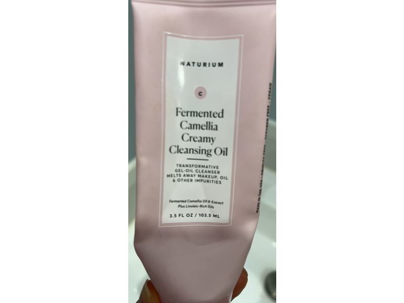 Naturium Camellia Creamy Cleansing Oil, Fermented Camellia Oil & Extract, 3.5 fl oz/103.5 mL