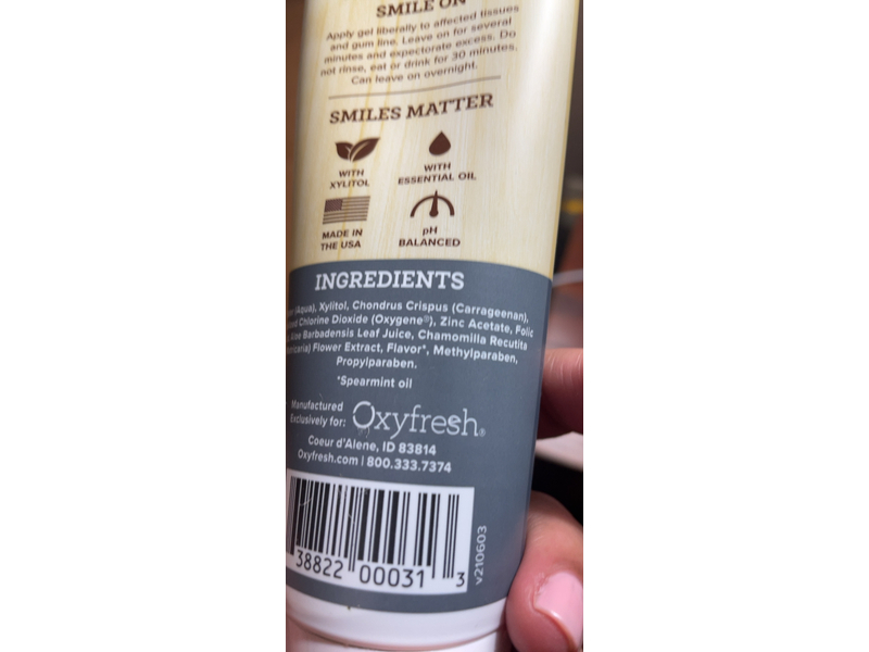 Oxyfresh Pro Relief Dental Gel, Fresh Mint, 4 oz/113 g