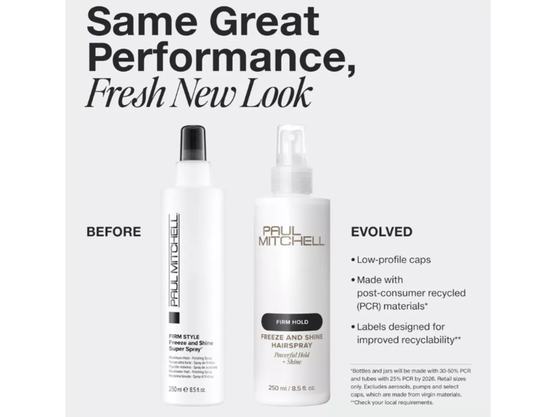Paul Mitchell Freeze And Shine Hairspray, Firm Hold, 8.5 fl oz/250 mL