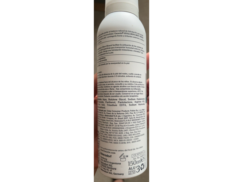 Eucerin Hyaluron Mist Spray, 150 mL