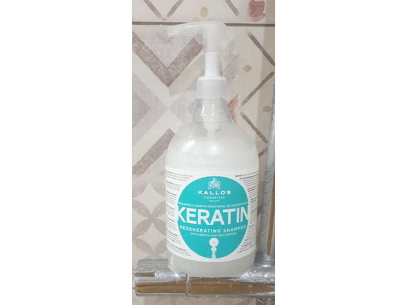 Kallos Regenerating Shampoo, Keratin & Milk Protein, 33.81 fl oz/1000 mL