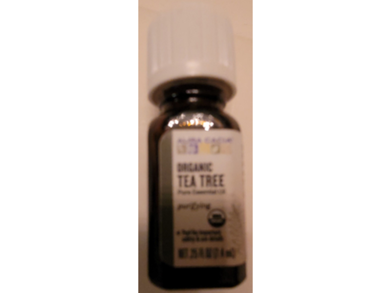 Aura Cacia Organic Tea Tree Pure Essential Oil, Purifying, 0.25 fl oz/7.4 mL
