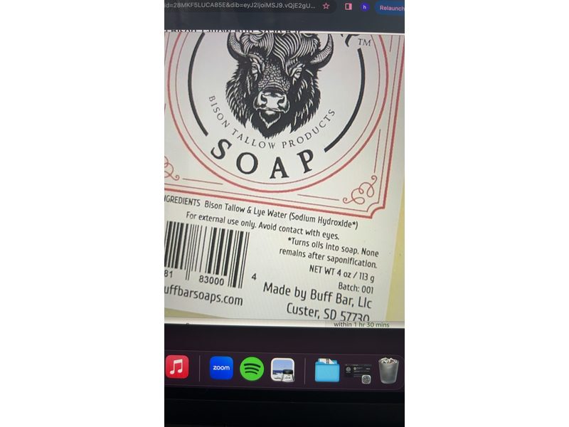 Buff Bar Soap, 4 oz/113 g