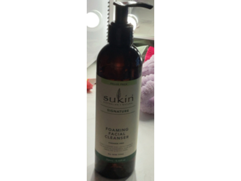 Sukin Signature Foaming Facial Cleanser, 8.4 fl oz/250 mL