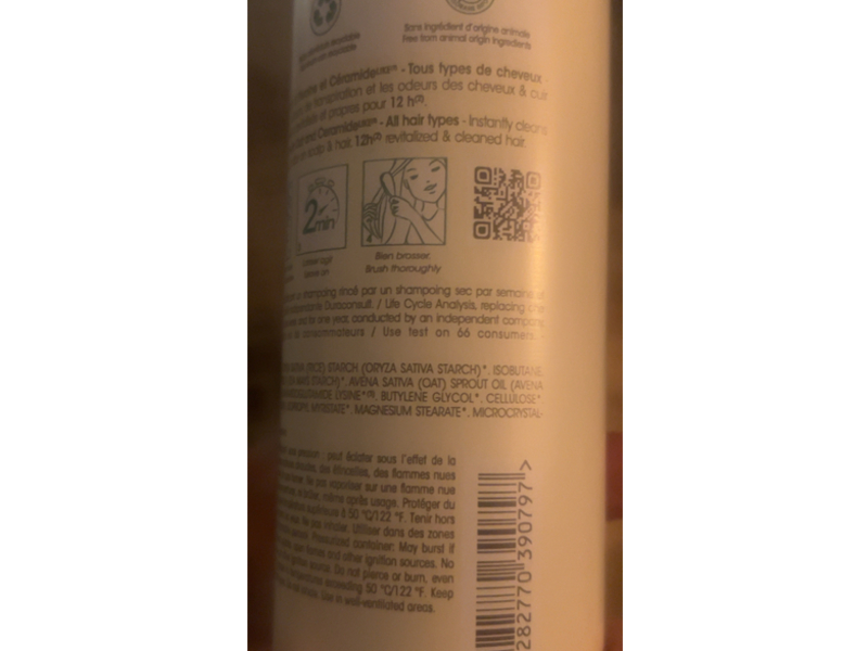 Klorane Dry Shampoo, Oat Milk, 250 mL