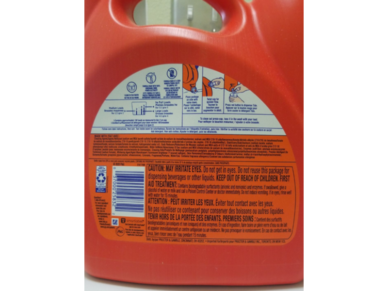 Tide Hygiene Clean Heavy 10X Duty Liquid Laundry Detergent, Original, 100 Loads, 154 fl oz/4.55 L