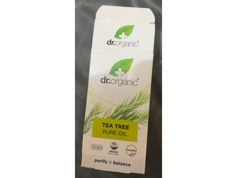 Dr. Organic Purify & Balance Pure Oil, Tea Tree, 0.34 fl oz/10 mL