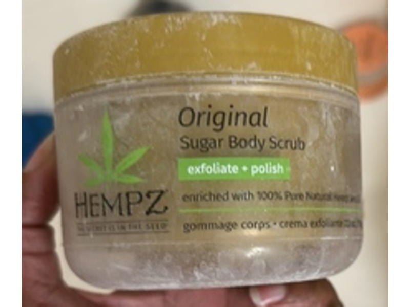 Hempz Exfoliate + Polish Sugar Body Scrub, Original, 7.3 oz/176 g