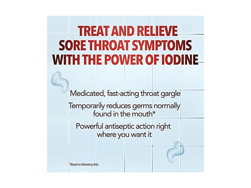 Betadine Antiseptic Sore Throat Gargle, Mint , 8 fl oz/237 mL