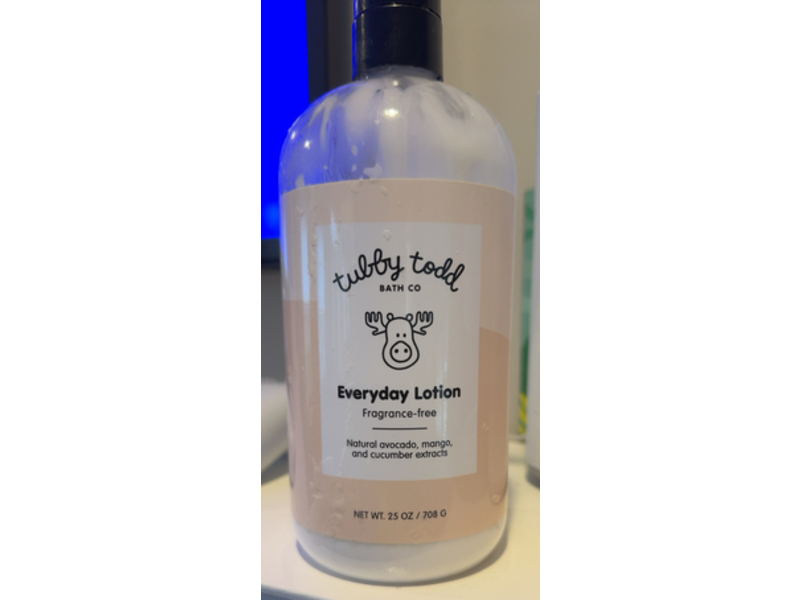 Tubby Todd Bath Co. Everyday Lotion, Fragrance-Free, 25 oz/708 g