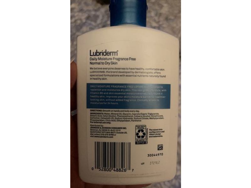 Lubriderm Daily Moisture Lotion, Fragrance Free, 6 fl oz/177 mL