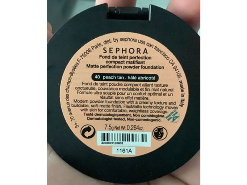 Sephora Matte Perfection Powder Foundation, 40 Peach Tan, 0.264 oz/7.5 g