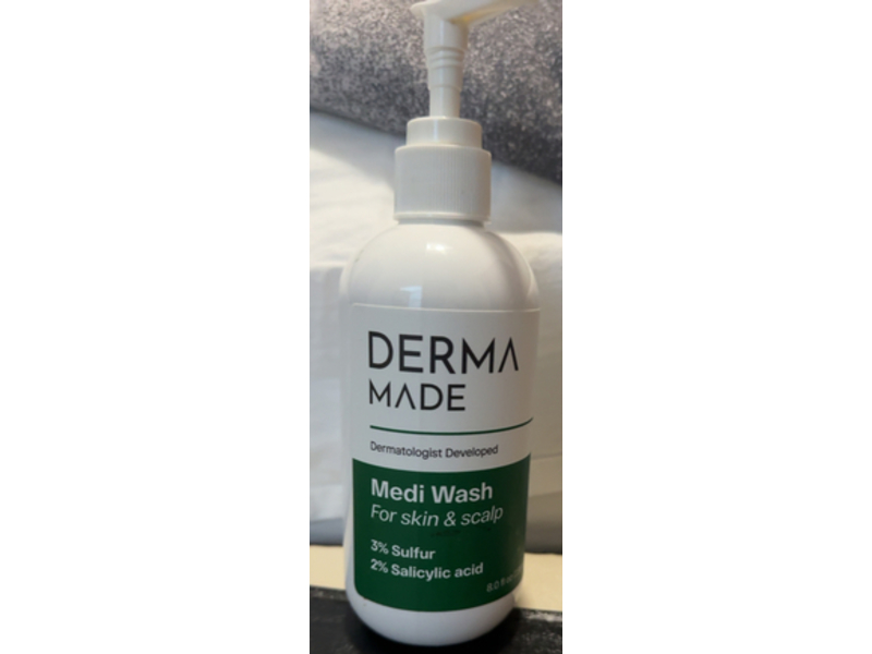 Derma Made Medi Wash, 3% Sulfur + 2% Salicylic Acid, 8.0 fl oz/236 mL