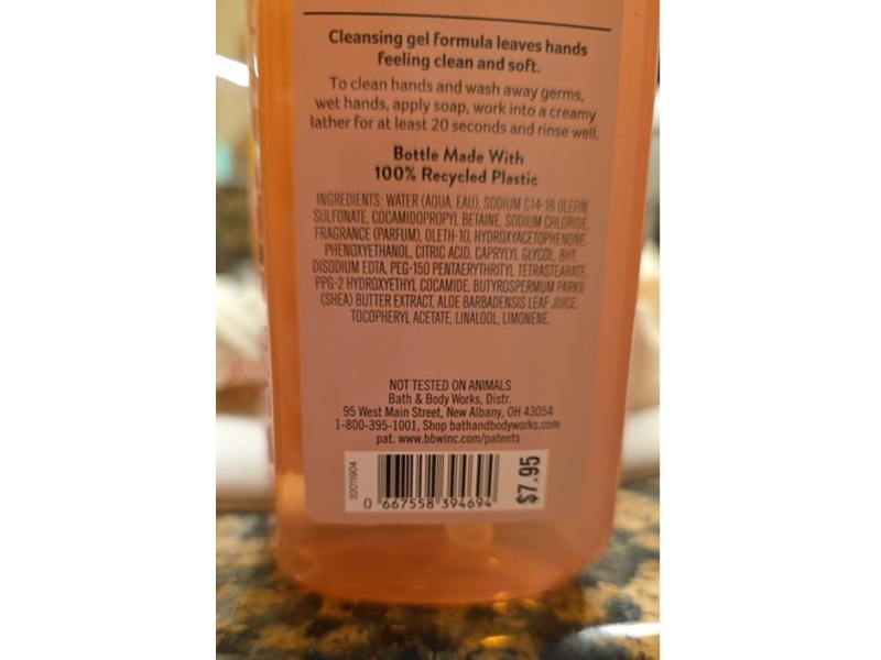 Bath & Body Works White Barn Cleansing Gel Hand Soap, Champagne Toast, 8 fl oz/236 mL