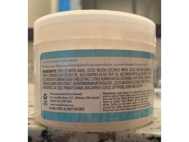 Camille Rose Maximum Hydration Style Setter, Coconut Water, 8 fl oz/240 mL
