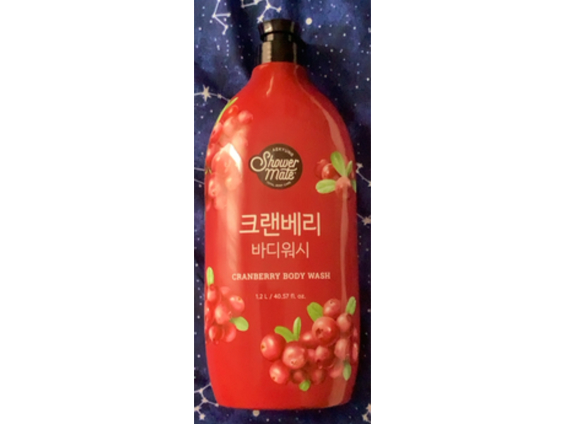 Shower Mate Natural Body Wash, Cranberry, 40.57 fl oz/1.2 L