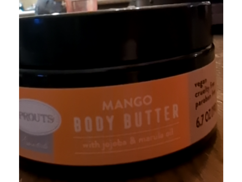 Sprouts Mango Body Butter, Jojoba & Marula Oil, 6.7 oz/190 g