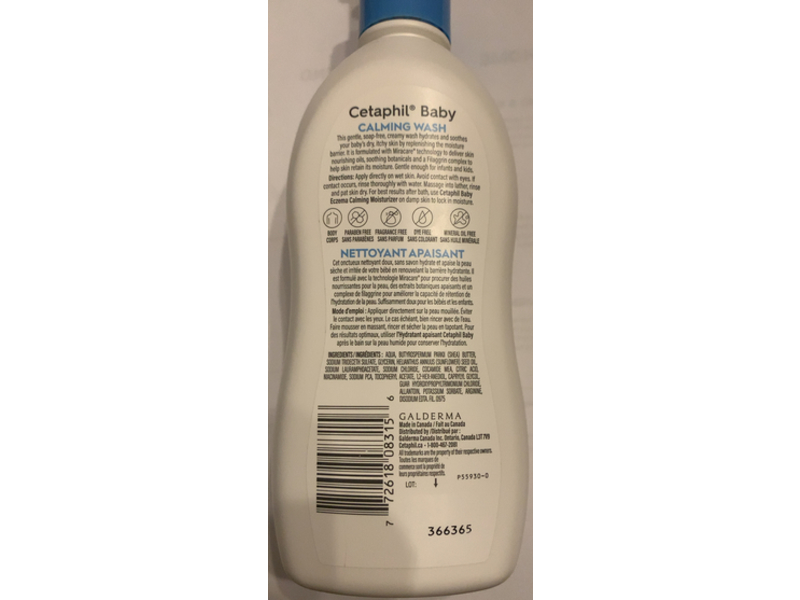 Cetaphil Baby Calming Wash, 295 mL