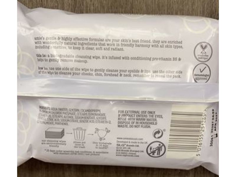 Amie Soft And Smooth Cleansing Wipes, 25 Count