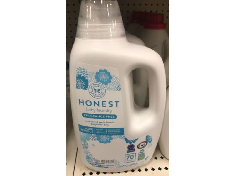Honest Baby Laundry Detergent, Fragrance Free, 70 loads, 70 fl oz/2.07 L