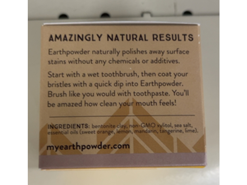 Redmond Earth Powder Tooth Powder, Splashin & Citrus, 1.8 oz/51 g