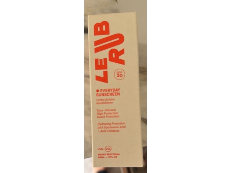 LE RUB Everyday Sunscreen, SPF 30, 1.7 fl oz/50 mL