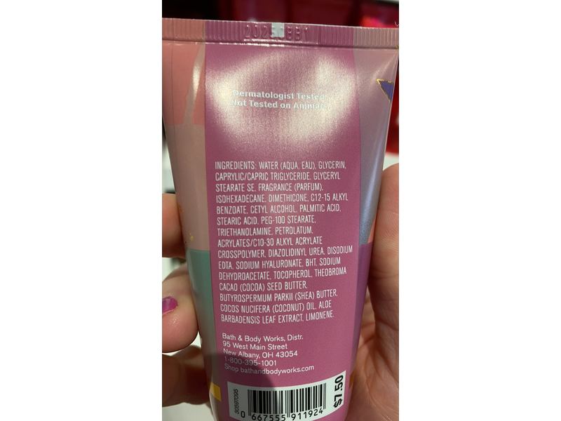 Bath & Body Works Ultimate Hydrating Body Cream, Pink Pineapple Sunrise, 2.5 oz/70 g