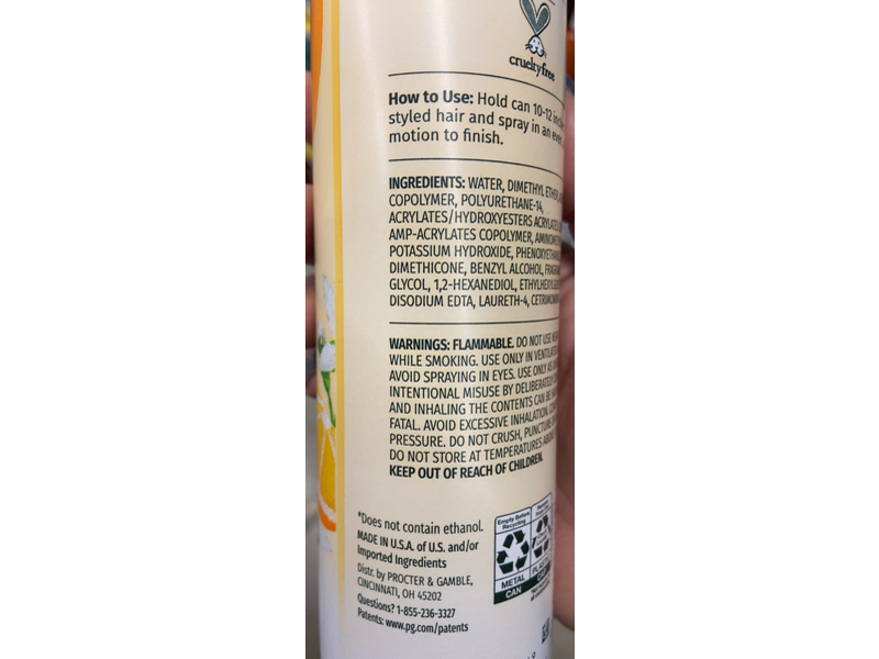 Herbal Essences Volume Hairspray, 4 Max, Citrus, 8 oz/226 g