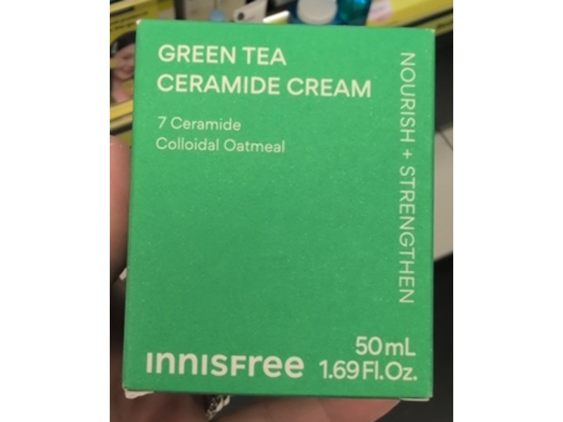 Innisfree Nourish + Strengthen Cream, Green Tea Ceramide, 1.69 fl oz/50 mL