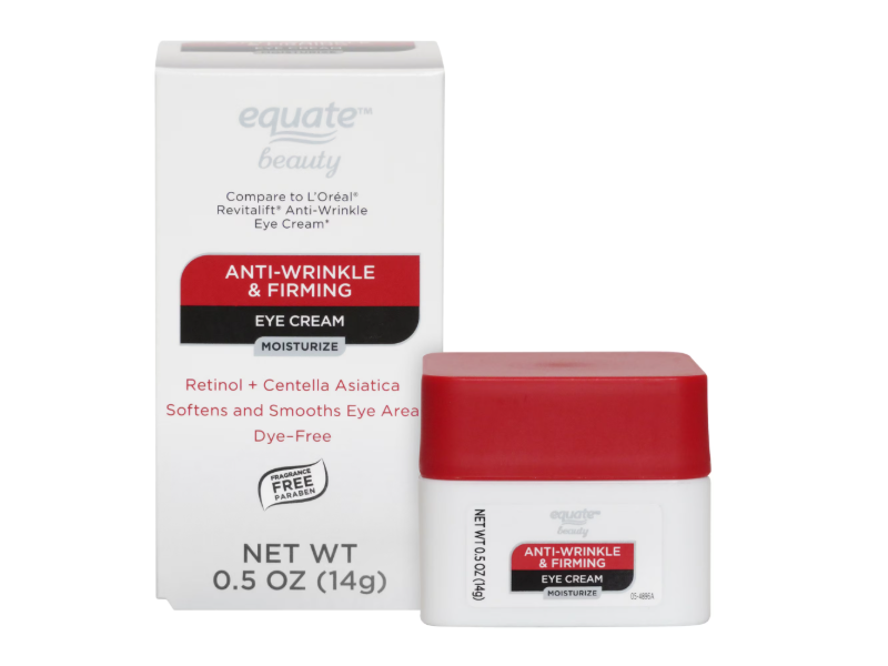Equate Beauty Anti Wrinkle & Firming Eye Cream, 0.5 oz/14 g