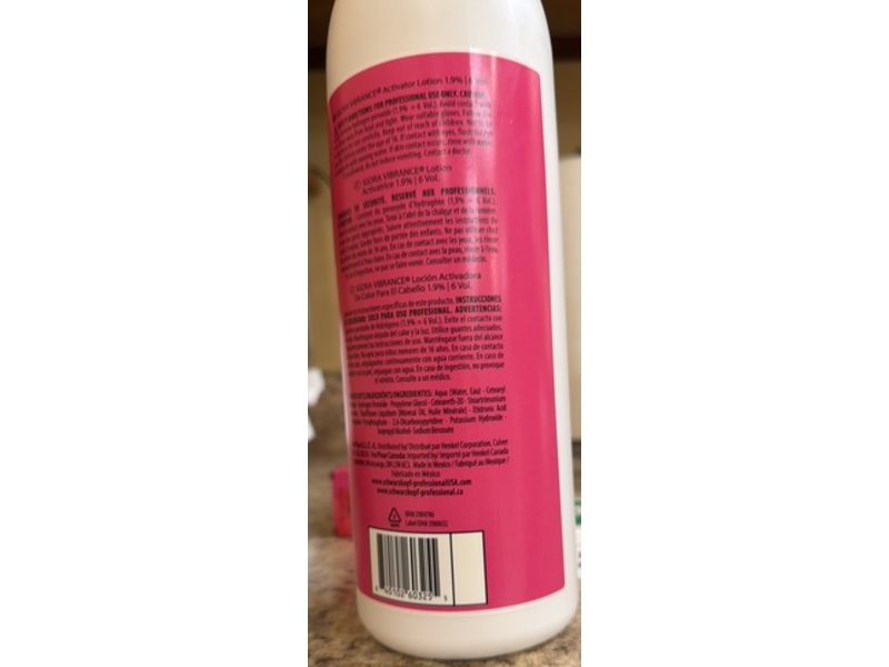 Schwarzkopf Professional Igora Vibrance Activator Lotion, 1.9% 6 Vol., 33.8 fl oz/1 L