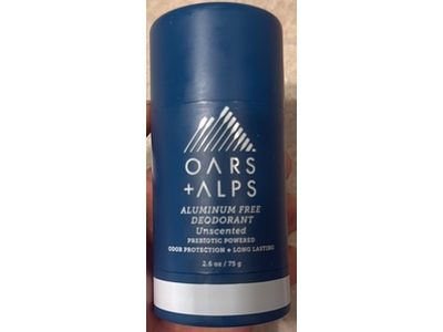 Oars + Alps Deodorant, Unscented, 2.6 Oz/75 g