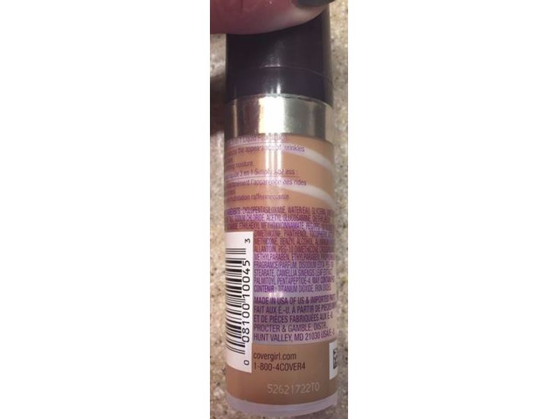 CoverGirl + Olay Simply Ageless 3-in-1 Liquid Foundation, 257 Golden Tan, 1 fl oz/30 mL
