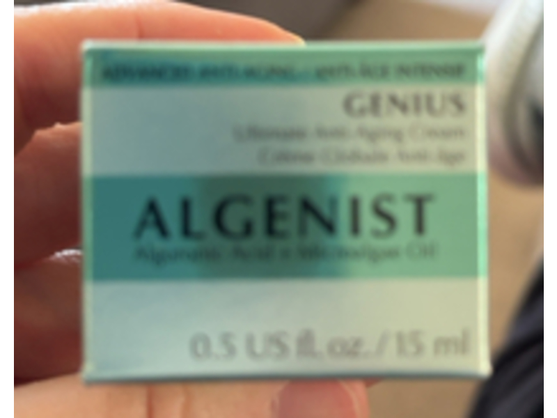 Algenist Genius Ultimate Anti-Aging Cream, Alguronic Acid & Microalgae Oil, 0.5 fl oz/15 mL