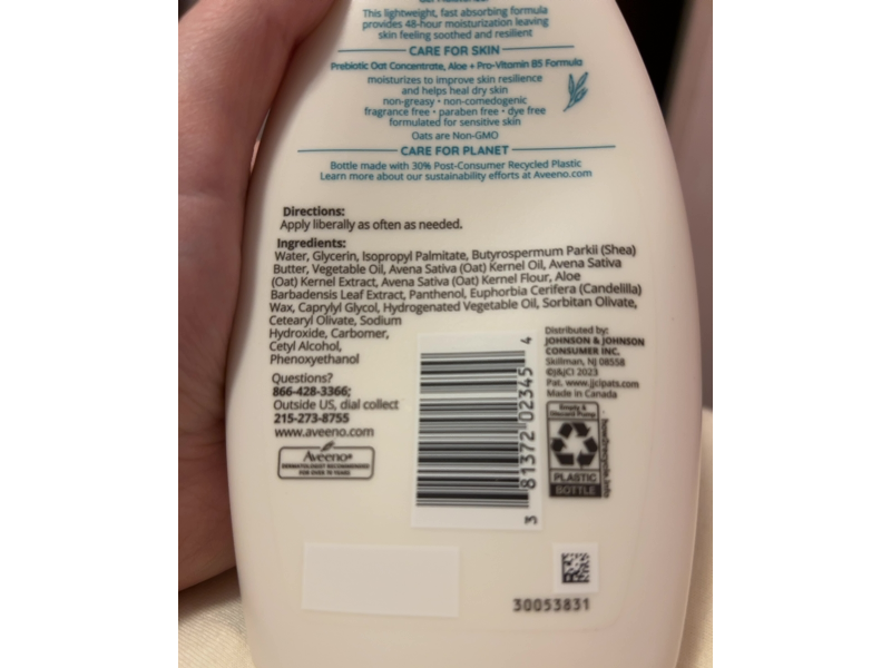 Aveeno Calm + Restore Gel Moisturizer, Skin Soothing, 12 oz/340 g