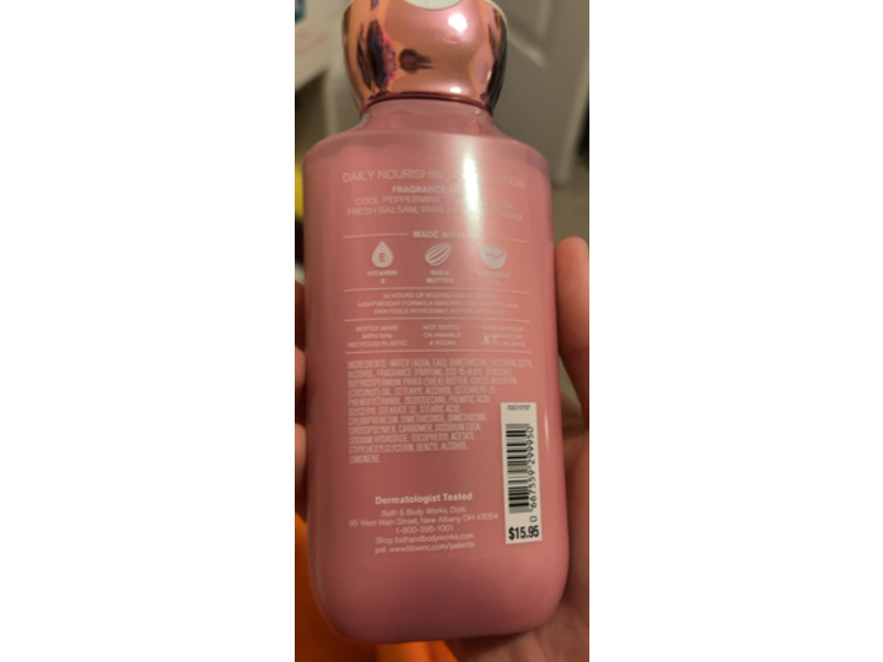 Bath & Body Works Twisted Peppermint Body Lotion, 8 fl oz/236 mL