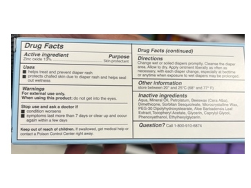 Up & Up Creamy Diaper Rash Ointment, 13% Zinc Oxide, 4 oz/113.3 g