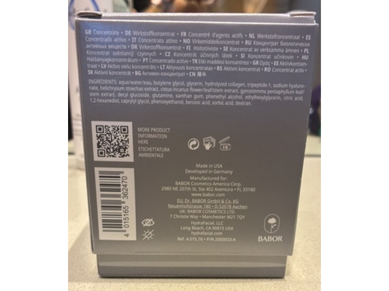 Hydrafacial Doctor Babor Collagen HA Booster, 0.3 fl oz/9 mL, 6 Count